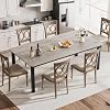 78.7" Industrial Dining Table for 6-8 People, Large Rectangular Kitchen Table with Thick MDF Top, Heavy-Duty Metal Frame, Modern Dining Room Table for Kitchen, Dining Room, Office