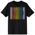 thumbnail image 1 of Pride - Rainbow Striped Pride Black T-Shirt, 1 of 2