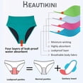 thumbnail image 4 of Women's Black High Waisted Bikini Bottoms - Retro Style, Basic Design, Full Coverage Swimsuit, Mid - Waist, Comfortable Material, S - XXL Sizes, 4 of 6