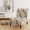 thumbnail image 2 of Designart "Carnation Cosmos II" White Floral Upholstered Accent Chair - Cottage Arm Chair For Living Room, 2 of 7