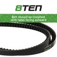thumbnail image 3 of 8TEN Cogged Belt for Exmark Toro Quest E S Series TimeCutter 119-3309 810-CBL2663T, 3 of 4