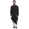 thumbnail image 1 of Atasi Full Sleeve Kurta For Boys Solid Asymmetrical Cut Designer Long Kurta, 1 of 7