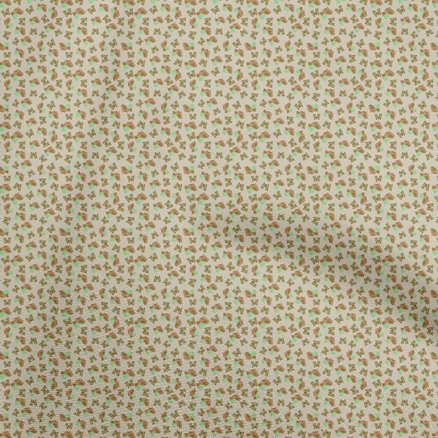 oneOone Cotton Poplin Beige Fabric Travel Sewing Craft Projects Fabric Prints By Yard 56 Inch Wide