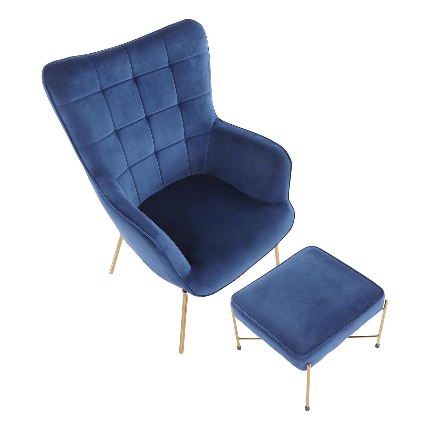 Chaise contemporain Izzy <br>et pouf, par LumiSource