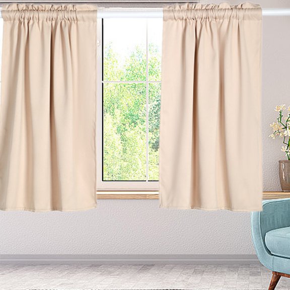 Rideau Couleur Pigment Pur Tringle Bordure de Rideau Rideau Court Petit Rideau pour Salon Chambre Maison