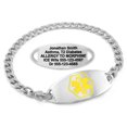thumbnail image 1 of MedicEngraved Stainless Steel Custom Medical Alert Bracelet - 5mm Curb Link, 1 of 8