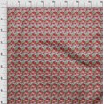 thumbnail image 4 of oneOone Tissu Popeline de Coton Sergé Rouge Feuilles Matériel de Robe Tissu Imprimé Tissu au Mètre 56 Pouces de Large, 4 of 5