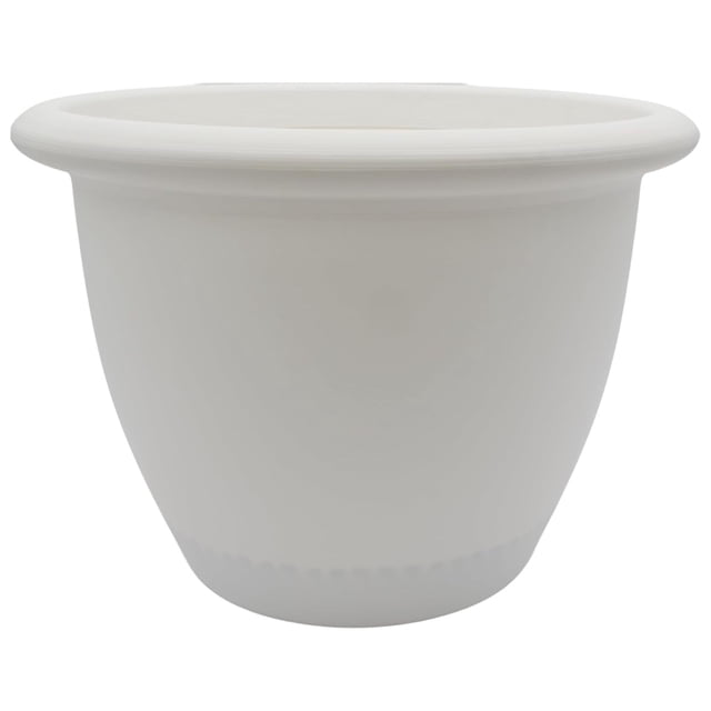 The HC Companies Sevilla Self-Watering Pot with Internal Disk, 14 Inch, White