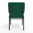 thumbnail image 3 of HERCULES Series 18.5''W Stacking Church Chair in Green Patterned Fabric - Gold Vein Frame, 3 of 9