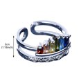 thumbnail image 4 of Up to 65% Off Micro Set Zircon Rainbow Crown Ring Adjustable Ring Necklace Rings Earring Jewelry on Clearance, 4 of 4