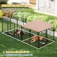 thumbnail image 4 of PawHut Outdoor Dog Kennel with Rotating and Adjustable Height Bowls, 4 of 10