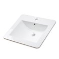 thumbnail image 3 of American Imaginations 21-in. W 1 Hole Ceramic Top Set In White Color - Drain Incl. AI-32867, 3 of 9