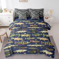thumbnail image 1 of Erosebridal 3D Pike Fish Bedding King Size, Hunting and Fishing Bed in a Bag King size, Rustic Animal Reversible Bed Set, Ultra Soft Room Decoration, 7pcs, 1 of 6