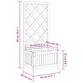 thumbnail image 4 of vidaXL Planter with Trellis Black Solid Wood Fir, 4 of 5