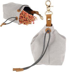 Dog Treat Bag Dog Treat Pouch  Dog Training Food Storage Holder with Clip Drawstring Hands-Free Pet Snack Bag Portable Food Treat Storage Holder for Puppy Dog Training Reward Walking