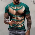 thumbnail image 1 of Mefallenssiah T-Shirt Homme & Grand Homme Entretien Facile Décontracté Imprimé Muscle Tee Graphique Tee Extérieur Quotidien Vacances Manches Courtes Col Rond Printemps Été Vêtements, 1 of 1