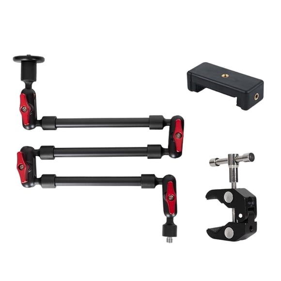 MERIGLARE Flexible Arm Mounts Articulating Arm with 1/4inch and 3/8inch Thread for Section For Phone