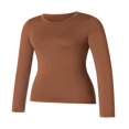 thumbnail image 4 of Blouse Mode Urbaine à Manches Longues Unie pour Femmes, 4 of 6