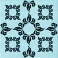 thumbnail image 1 of Ahgly Tapis d'Intérieur Lavable en Machine Carré Transitionnel Bleu Électrique, 5 Pieds Carré, 1 of 7