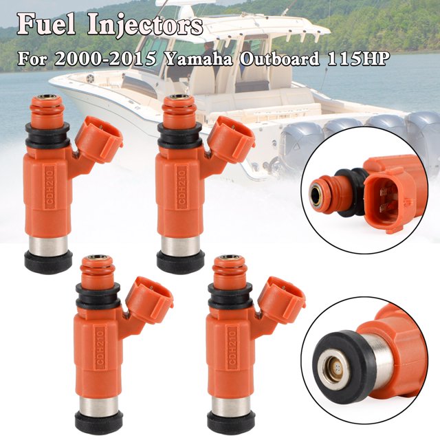 4PCS INP-771 Fuel Injector 68V-8A360-00-00 For Yamaha Outboard 115 HP CDH210