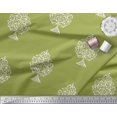 thumbnail image 3 of Soimoi Polyester Crepe Fabric Dot,Leaves & Floral Block Print Fabric by The Yard 42 Inch Wide, 3 of 3