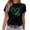 Black, variant on LUOGENLI Female T-shirts for Womens Women's St. Patrick's Day Crew Neck Short Sleeve T Shirt Tee T-shirts Womens Big and Tall St. Patrick's Day White L
