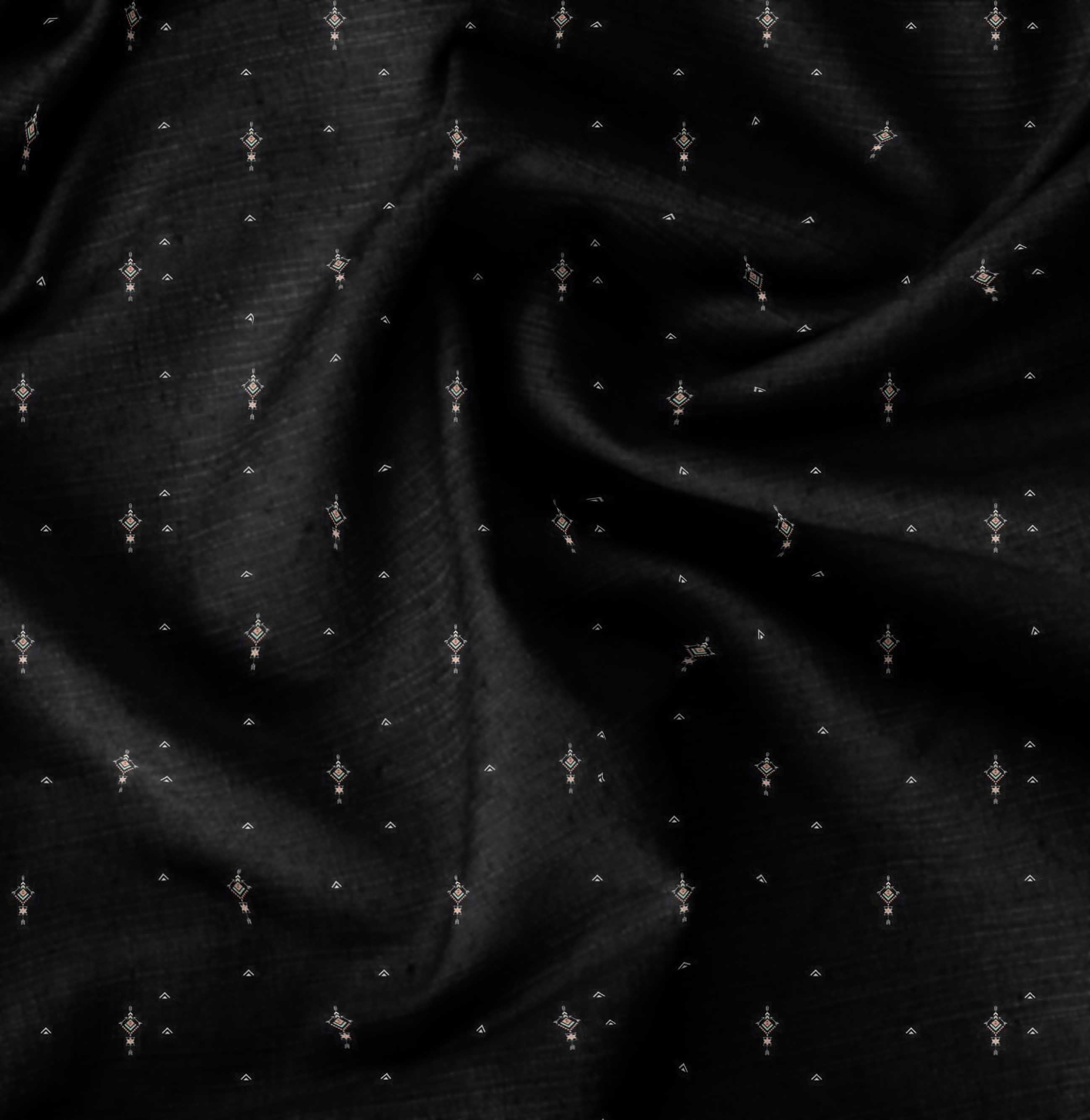 Soimoi Black Moss Georgette Fabric Abstracts Abstract Decor Fabric Printed Yard 42 Inch Wide