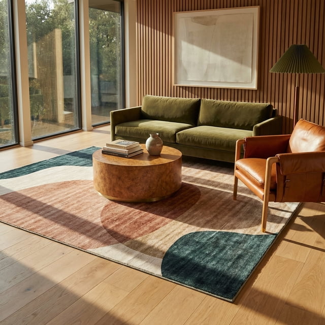 Tapis d'intérieur abstrait minimaliste Rug Branch