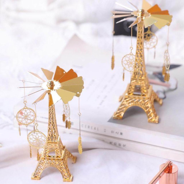 fastboy Gold Candle Holder Rotating Tea Light Holder Candleholder Decor A