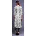 thumbnail image 4 of Bimba Robe Kurti Longue Imprimée Tunique Droite Manches 3/4 Robes pour Femmes Haut, 4 of 6