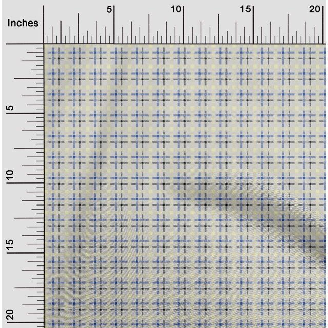 oneOone Cotton Flex Fabric Tartan Check Printed Craft Fabric BTY 40 Inch Wide