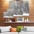 thumbnail image 4 of Designart Foggy Winter Forest Panorama Canvas Wall Art, 4 of 4