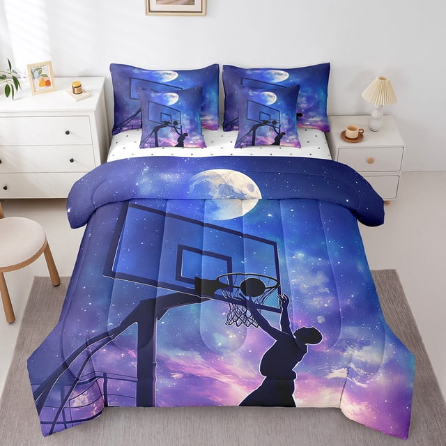 YST, , Basketball Hoop Comforter Set, 7-Piece, Sports, , , , King, , , , Bedding Set