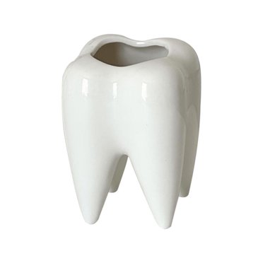 Estbridge Porte-Stylo en Céramique Forme Amusante Porte-Brosse à Dents Mignon Pot à Crayons Conteneur de Rangement Pots de Dentition Cadeaux pour Dentiste