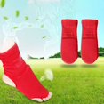thumbnail image 1 of 1 Pair Instep Guard Foot Protector Elastic Washable Sports Protective Gear Training Protection for Adults Kids Muay Thai Running Size Red, 1 of 10