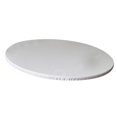 thumbnail image 4 of Nappe Ronde à Bord Élastique Nappe pour Fête BBQ Intérieur Extérieur Service Traiteur 120 cm, Blanc, 120 cm Max, 4 of 8