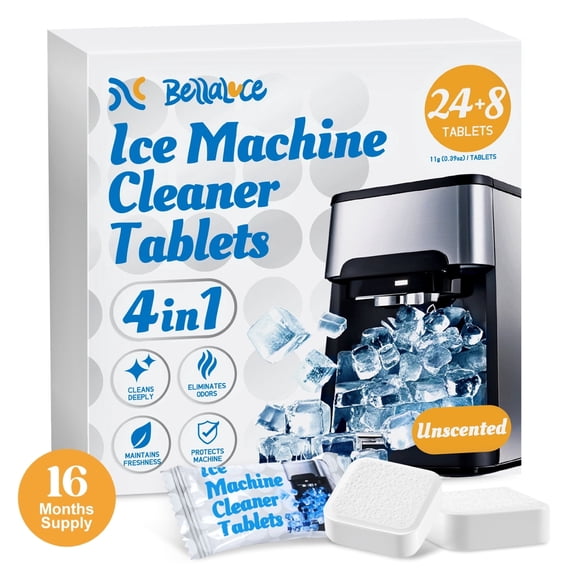 BellaLuce Ice Machine Cleaner 32 Clean Tablets, 32 Count