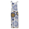 thumbnail image 4 of Birdeem Women Ladies Printed Summer Sleeveless Backless Loose Long Playsuits Rompers Jumpsuit, 4 of 6