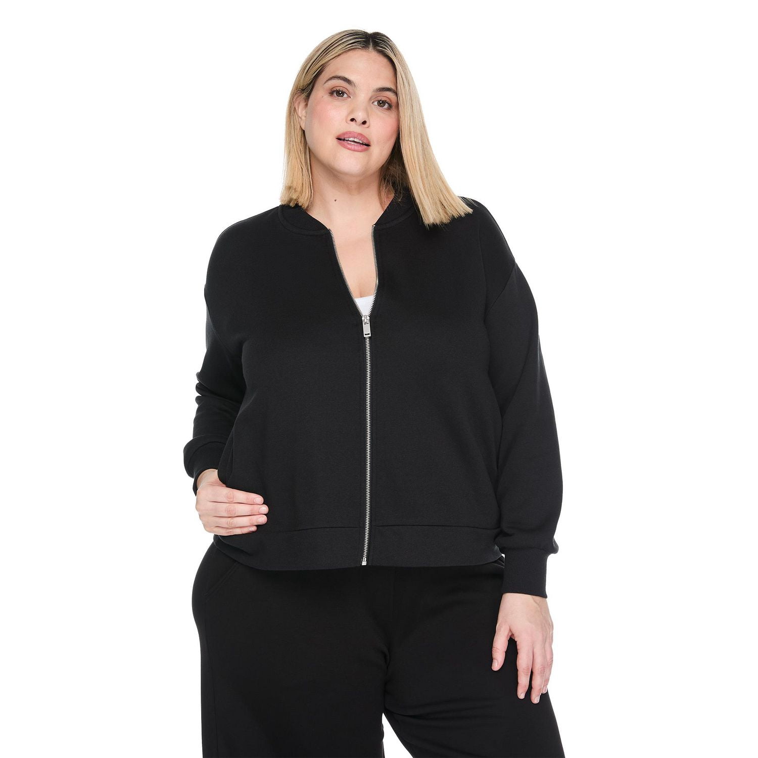 Lane Bryant Women's Plus Full Zip Bomber Jacket