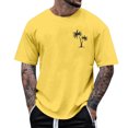 thumbnail image 1 of Pisexur Shirts for Man T Hommes Mode Décontractée Imprimé Col Rond Pull T-Shirt Manches Courtes Blouse Jaune,S Chemises de Golf Hommes & Chemises Hommes, 1 of 6