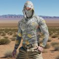thumbnail image 2 of Men Unisex Camo Print Cooling Hoodie Face Cover & UPF Sun Block Design, Long Sleeve Raglan Cut Top with Ultralight Moisture Wicking Fabric, Adjustable Hood for Summer Adventures Casual Sporty Style, 2 of 9