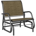 thumbnail image 1 of Outsunny Patio Glider, Metal Frame Outdoor Glider Chair, Light Mixed Brown, 1 of 10