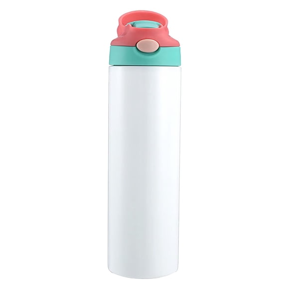 Meitianfacai Kids Water Bottles 20oz Insulated Stainless Steel Water Bottle with Name Straw Lid Customized ,Children Cups Gifts for School Travel