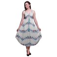 thumbnail image 1 of Bimba Robe de Plage Bohème Midi Sans Manches Imprimée Teinture sur Nœuds pour Femmes - Très Grande Taille, 1 of 1