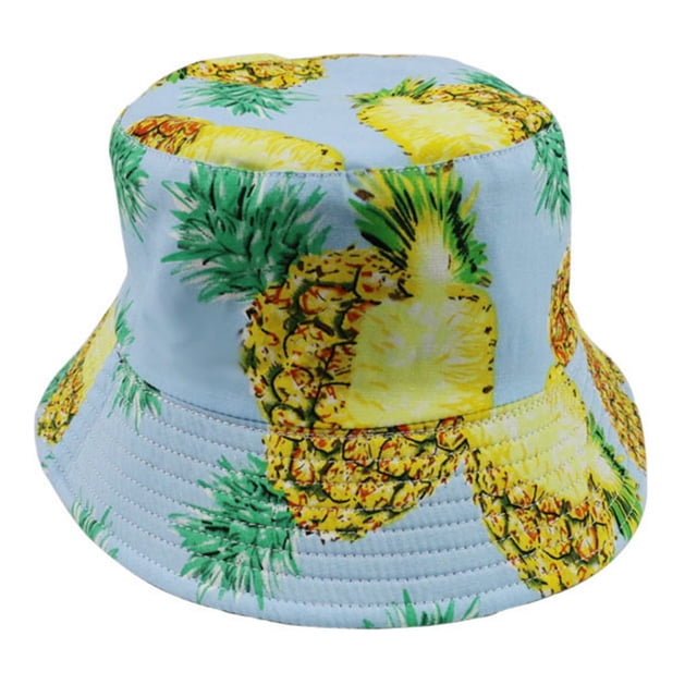Coofit Chapeau Bob d'Été Réversible en Coton à Motif de Fruits, Chapeau de Soleil Mode, Casquette Bob pour Voyage