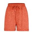 thumbnail image 5 of Swstbby Summer Savings Clearance 2025! Womens Summer Shorts Plus Size, Spring Summer Solid Color Pockets Yoga Drawstring Outwear Sports Shorts for Women Red S, 5 of 5
