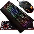 thumbnail image 1 of Deco Gear Gaming Accessory Bundle - Mechanical 18-Mode 104 Key RGB Keyboard with 11-Mode RGB Gaming Mouse and 32" x 12" Extended Mouse Pad, 1 of 6