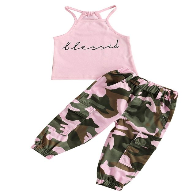 Petites Filles Hauts Sans Manches à Rayures Shorts Larges avec Nœud 1-6 Ans