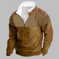 thumbnail image 2 of Rbaofujie Chandail à Col Rond pour Hommes Mode Hommes Hiver Fermeture Éclair Hauts Décontractés Manches Longues Chandail à Col en V Chandails de Course pour Hommes, 2 of 3