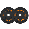 thumbnail image 4 of HAJEX Olympic Rubber Bumper Plates Set 2 inch - 190LB Set - ( 10LB, 15LB, 25LB, & 45LB), 4 of 6